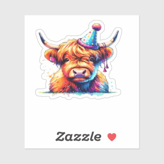 Westerne Kerst Koe Essential T-shirt Sticker (Vel)