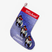 Westerne Kerst Kous Kind Mutton Busting Kleine Kerstsok (Voorkant (Hangend))