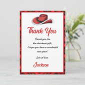 Westerne Kerst Pet Party Dank u kaart (Staand voorkant)