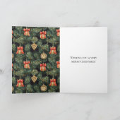 Westerne Kerst Rode Cowboy Cowgirl Tree Ornament Kaart (Binnen)