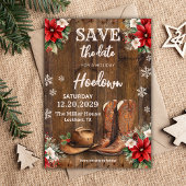 Westerne kerst Save the Date, Xmas Cowboy Kaart