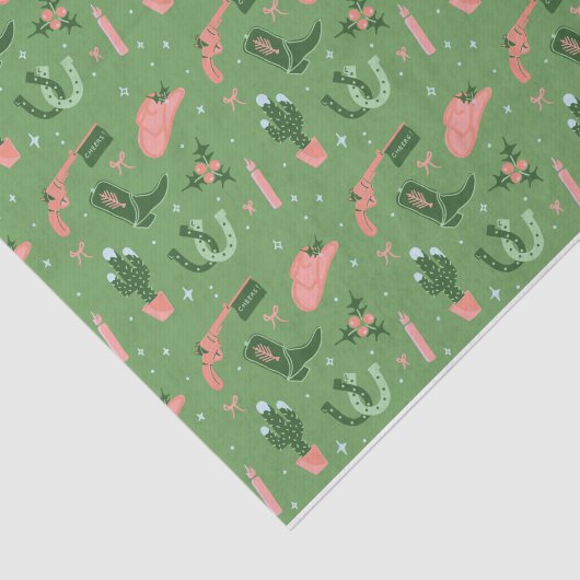 Westerne kerst tissuepapier (Detail)