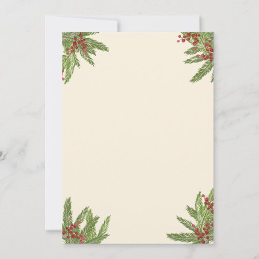 Westerne kerst, vakantie hoedown, cowboyfeest save the date (Achterkant)