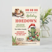 Westerne Kerst, Vakantie Hoedown Uitnodigen, Cowbo Kaart (Staand voorkant)