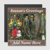 Westerne kerstbeker die de Snowman en het Paard va (Voorkant / Achterkant)