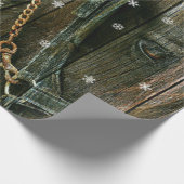 Westerne kerstbeker die de Snowman en het Paard va Cadeaupapier (Hoek)