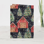 Westerne kerstbomen kaart (Achterkant)