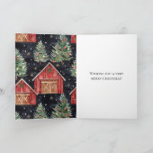 Westerne kerstbomen kaart (Binnen)