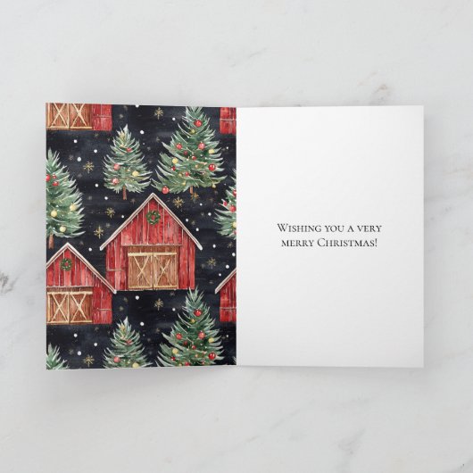 Westerne kerstbomen kaart (Binnen)