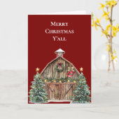 Westerne kerstbomen kaart (Gele Bloem)