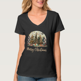 Westerne kerstboom met luipaard t-shirt