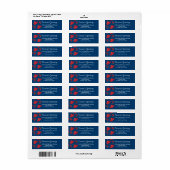 Westerne kerstcowboy-Petten en snoeprietjes Etiket (Full Sheet)