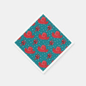 Westerne kerstcowboy-Petten en snoeprietjes Servetten (Hoek)