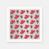 Westerne kerstcowboy-Petten en snoeprietjes Servetten (Voorkant)