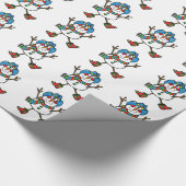 Westerne kerstcowboySnowman Cadeaupapier (Hoek)