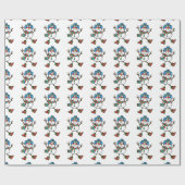 Westerne kerstcowboySnowman Cadeaupapier (Vlak)