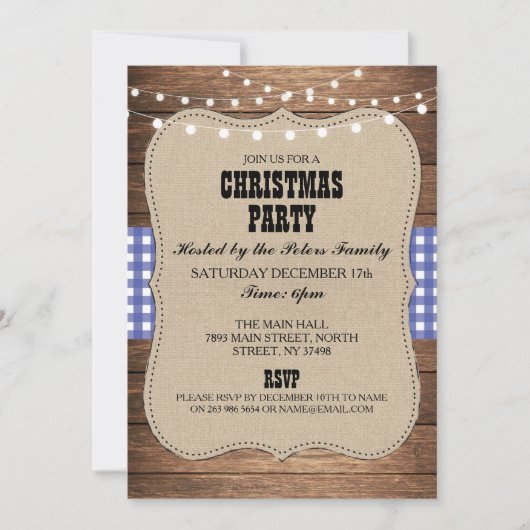 Westerne kerstfeestdag in het land kaart (Voorkant)