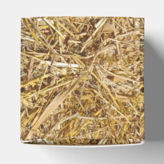 Westerne kerstfeestgunst of geschenkdoos hooibaal bedankdoosjes (Bovenkant)