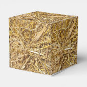 Westerne kerstfeestgunst of geschenkdoos hooibaal bedankdoosjes (Achterkant)