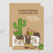 Westerne kerstfeestkaart feestdagenkaart (Voorkant / Achterkant)