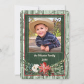 Westerne kerstfoto van Barn Wood Feestdagenkaart (Voorkant)