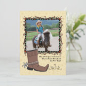 Westerne kerstfotofeestkaart feestdagenkaart (Staand voorkant)