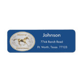 Westerne kerstgordel sluiting etiket (Voorkant)