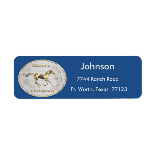 Westerne kerstgordel sluiting etiket (Voorkant)