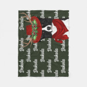 Westerne kerstgrenscollie met de naam Dog Fleece Deken (Voorkant)