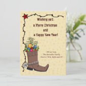 Westerne kerstkaart (Staand voorkant)