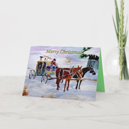 Westerne kerstKaart Feestdagen Kaart (Voorkant)