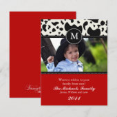 Westerne kerstkaart voor Wishes Monogram (Voorkant / Achterkant)