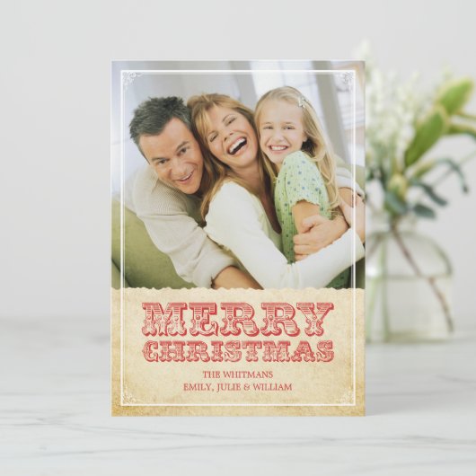 Westerne kerstkaarten kaart (Staand voorkant)