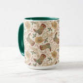 Westerne kerstlaarzen en Petten Mok (Voorkant links)