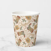 Westerne kerstlaarzen en Petten Papieren Bekers (Achterkant)