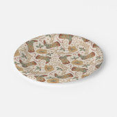 Westerne kerstlaarzen en Petten Papieren Bordje (Gekanteld)