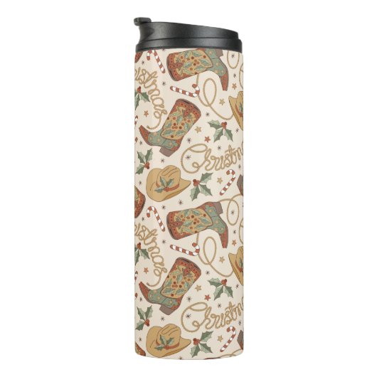 Westerne kerstlaarzen en Petten Thermosbeker (Geroteerd rechts)