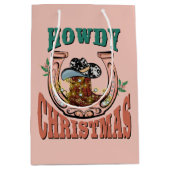 Westerne kerstlaarzen voor feestland medium cadeauzakje (Voorkant)