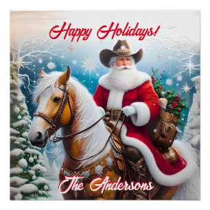 Westerne kerstman perfect poster
