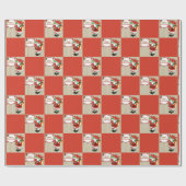 Westerne Kerstmis Cowboy Santa Cadeaupapier (Vlak)