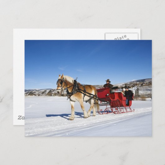 Westerne Kerstmis - de Ar van Kerstmis van het Feestdagenkaart (Voorkant / Achterkant)