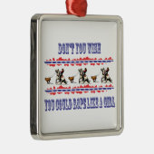 Westerne kerstornament Rodeo Calf Roping Metalen Ornament (Rechts)