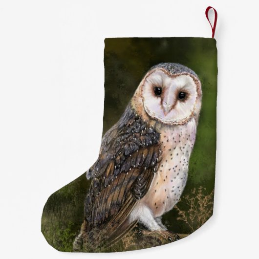 Westerne kerststop voor Barn Owl Kleine Kerstsok (Achterkant)