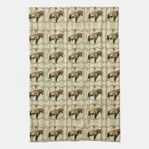 Westerne keukenhanddoek  cowboy