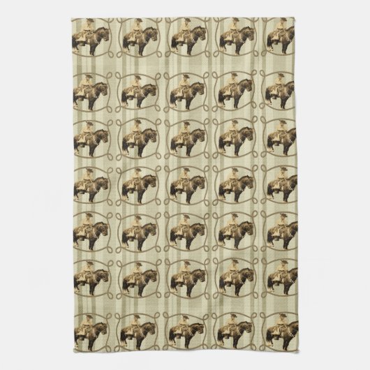 Westerne keukenhanddoek cowboy (Verticaal)
