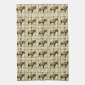 Westerne keukenhanddoek  cowboy (Verticaal)