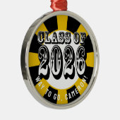 Westerne klasse van 2026 Afstuderen Metalen Ornament (Rechts)