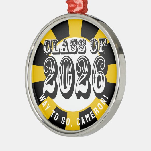 Westerne klasse van 2026 Afstuderen Metalen Ornament (Links)