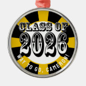 Westerne klasse van 2026 Afstuderen Metalen Ornament (Voorkant)