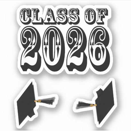 Westerne klasse van 2026 Afstuderen Sticker (Voorkant)